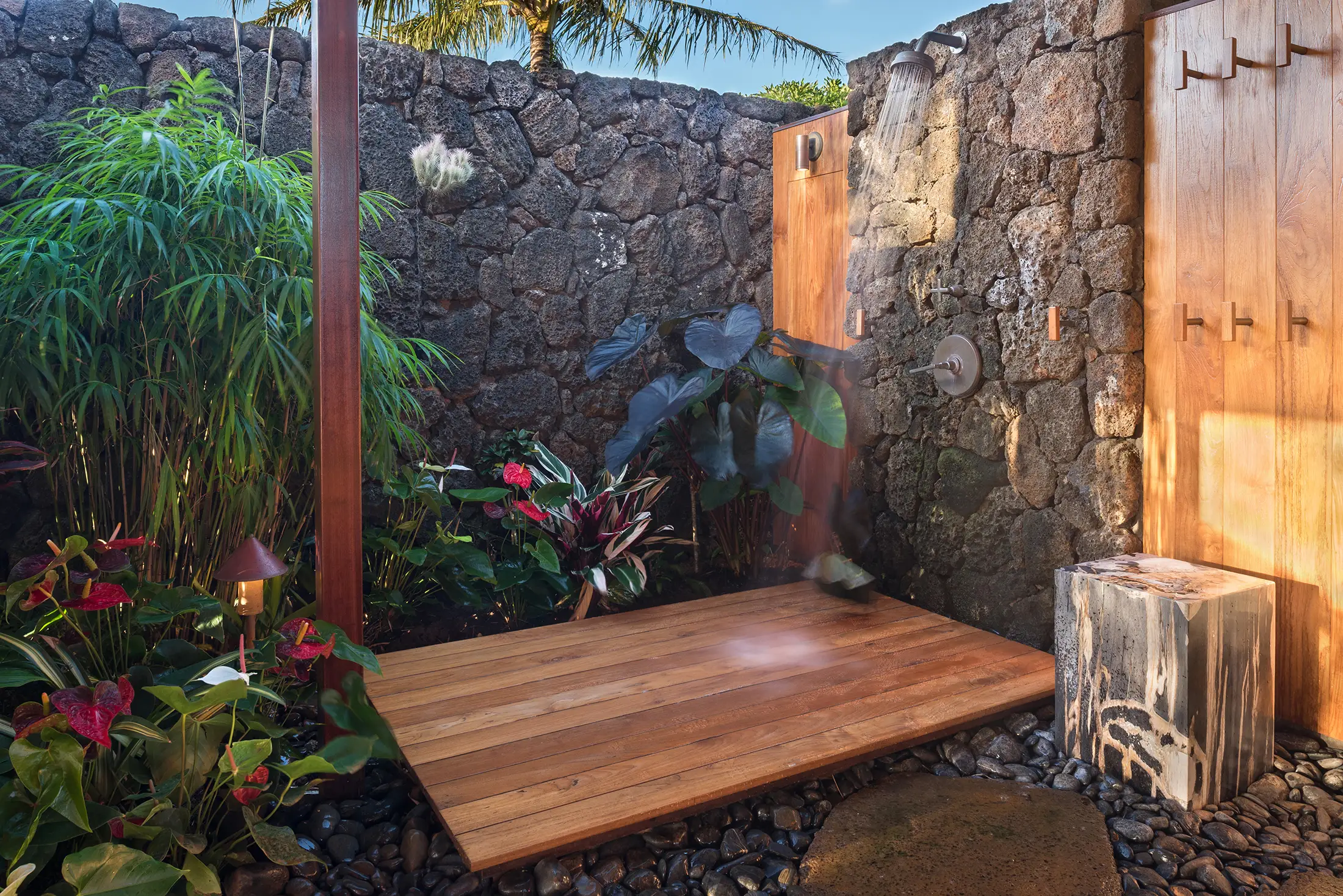 Custom Hanalei Home Outdoor Shower