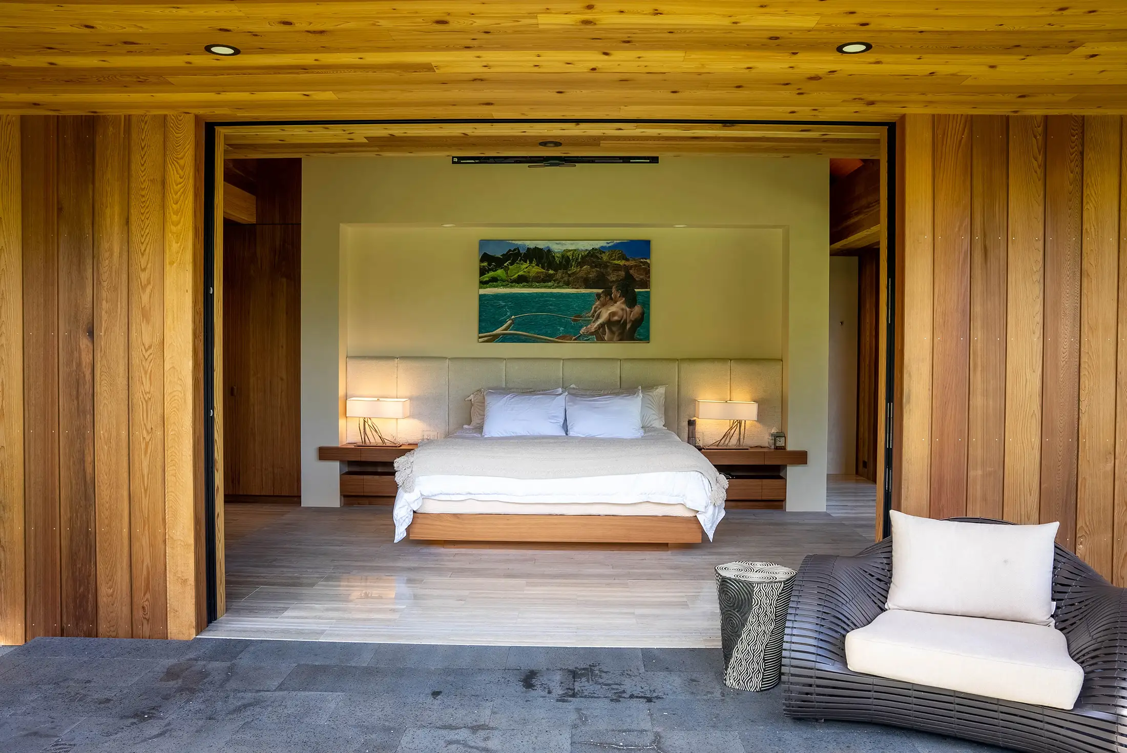Custom Home in Kilauea Bedroom