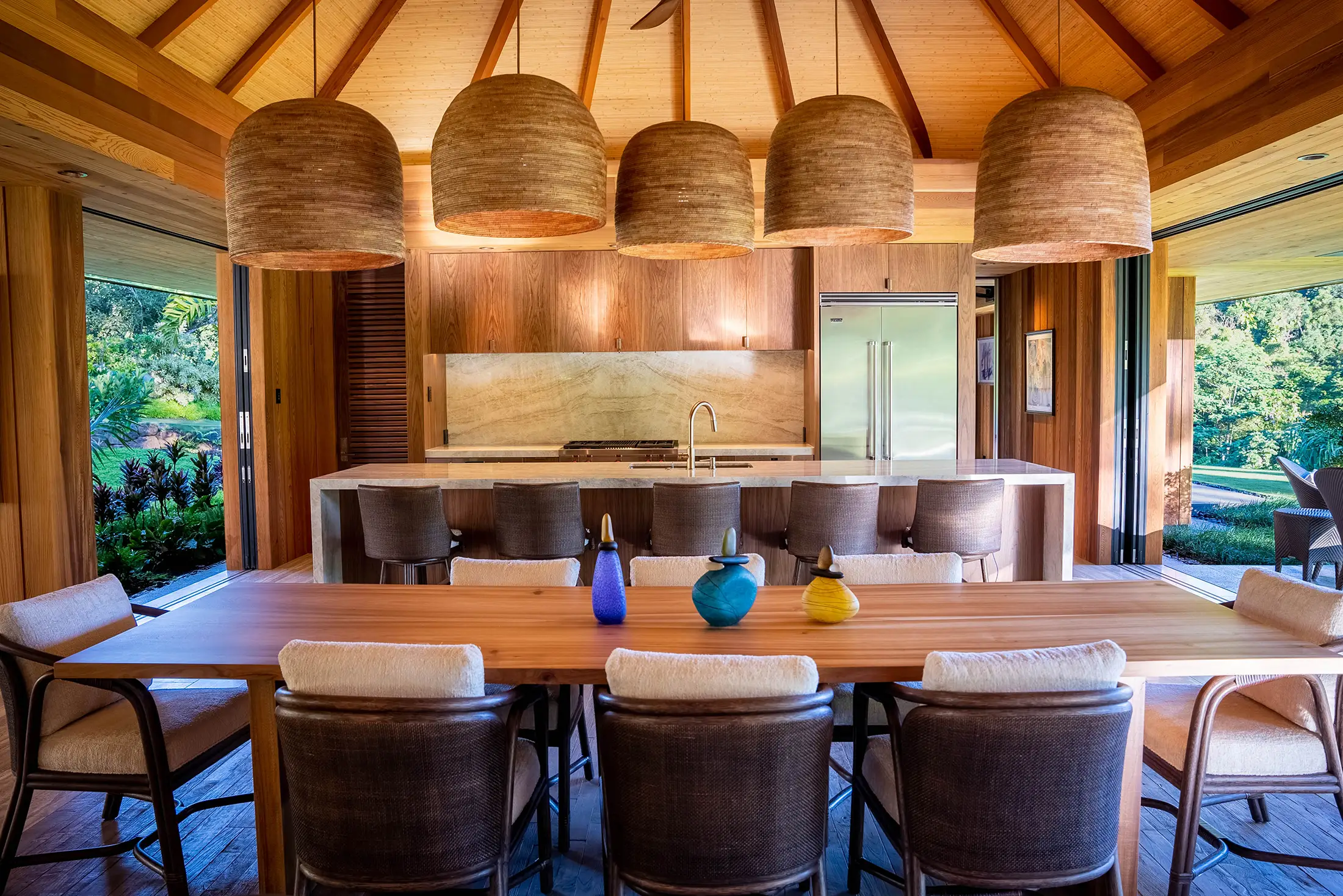 Custom Home in Kilauea Dining Area