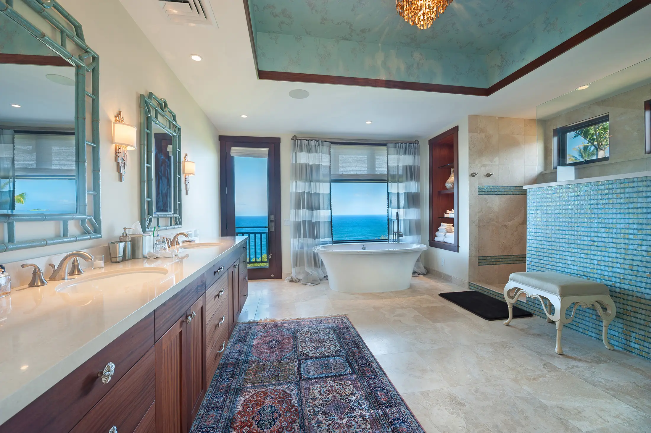 Custom Home in Kilauea Master Bath