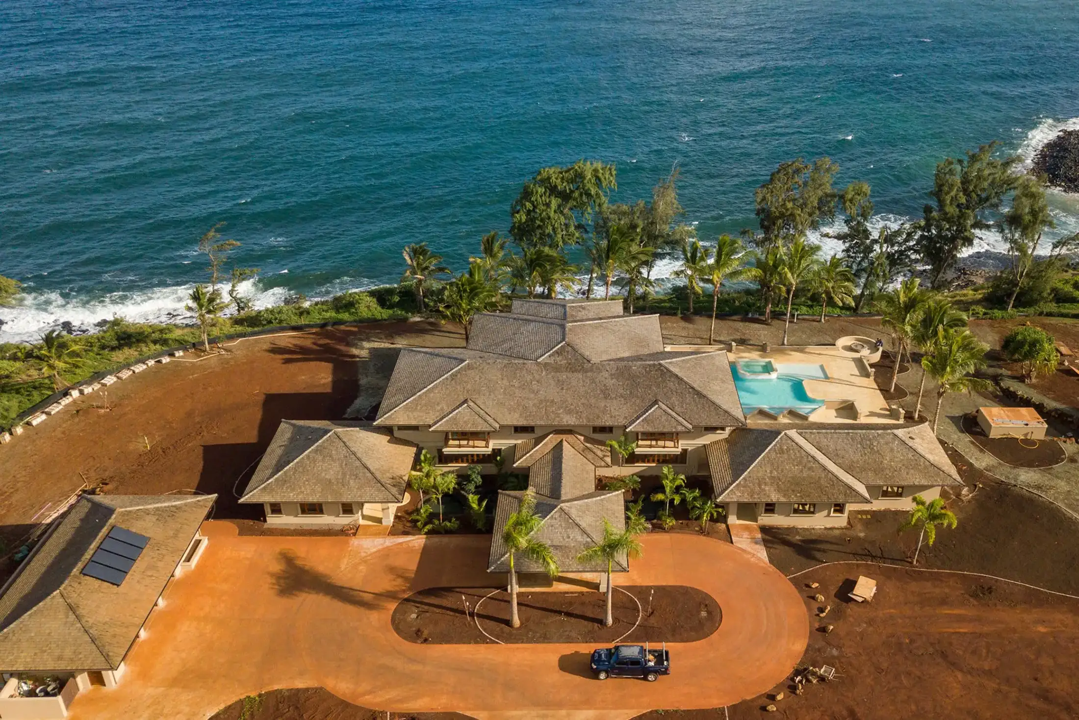 Kealia Kai Custom Home Aerial View